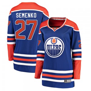 Women's Fanatics Branded Edmonton Oilers Dave Semenko Royal Alternate Jersey - Breakaway