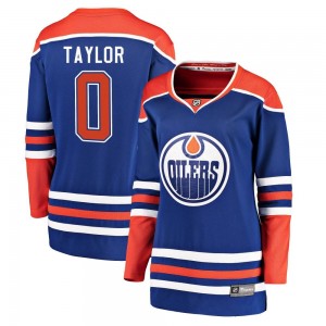 Women's Fanatics Branded Edmonton Oilers Ty Taylor Royal Alternate Jersey - Breakaway