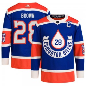 Men's Adidas Edmonton Oilers Connor Brown Brown Royal 2023 Heritage Classic Primegreen Jersey - Authentic