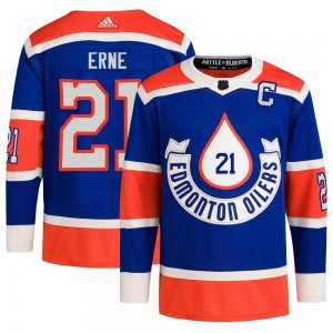 Men's Adidas Edmonton Oilers Adam Erne Royal 2023 Heritage Classic Primegreen Jersey - Authentic