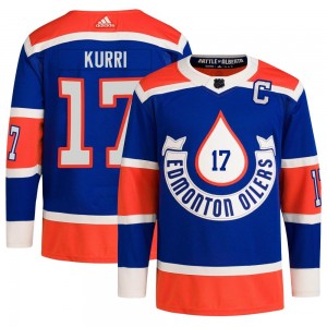 Men's Adidas Edmonton Oilers Jari Kurri Royal 2023 Heritage Classic Primegreen Jersey - Authentic