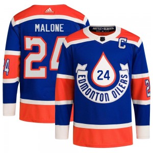 Men's Adidas Edmonton Oilers Brad Malone Royal 2023 Heritage Classic Primegreen Jersey - Authentic