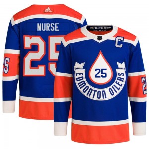 Men's Adidas Edmonton Oilers Darnell Nurse Royal 2023 Heritage Classic Primegreen Jersey - Authentic