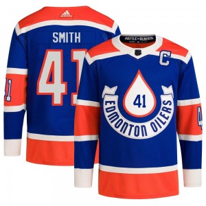 Men's Adidas Edmonton Oilers Mike Smith Royal 2023 Heritage Classic Primegreen Jersey - Authentic