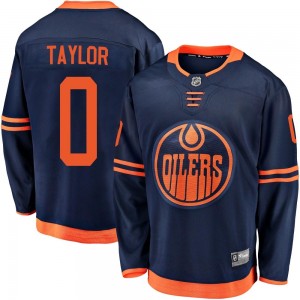Youth Fanatics Branded Edmonton Oilers Ty Taylor Navy Alternate 2018/19 Jersey - Breakaway