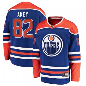 Men's Fanatics Branded Edmonton Oilers Beau Akey Royal Alternate Jersey - Breakaway