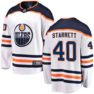 Men's Fanatics Branded Edmonton Oilers Shane Starrett White Away Breakaway Jersey - Authentic