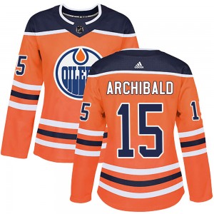 Women's Adidas Edmonton Oilers Josh Archibald Orange r Home Jersey - Authentic