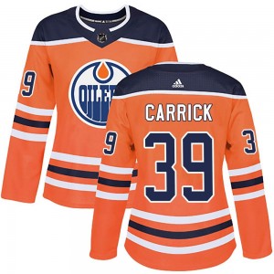 Women's Adidas Edmonton Oilers Sam Carrick Orange r Home Jersey - Authentic