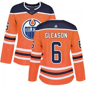 Women's Adidas Edmonton Oilers Ben Gleason Orange r Home Jersey - Authentic