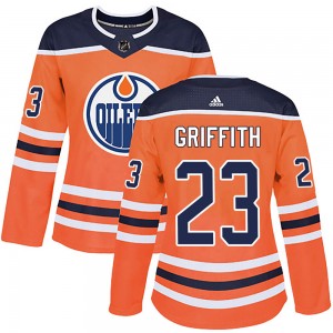 Women's Adidas Edmonton Oilers Seth Griffith Orange r Home Jersey - Authentic