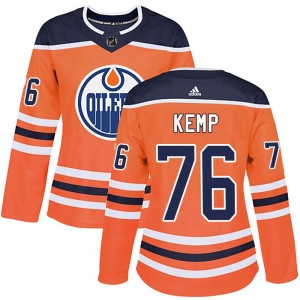 Women's Adidas Edmonton Oilers Philip Kemp Orange r Home Jersey - Authentic