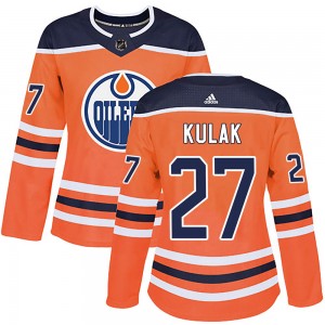 Women's Adidas Edmonton Oilers Brett Kulak Orange r Home Jersey - Authentic