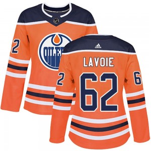 Women's Adidas Edmonton Oilers Raphael Lavoie Orange r Home Jersey - Authentic