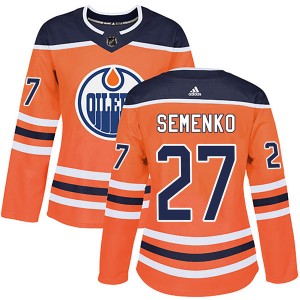 Women's Adidas Edmonton Oilers Dave Semenko Orange r Home Jersey - Authentic