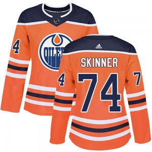 Women's Adidas Edmonton Oilers Stuart Skinner Orange r Home Jersey - Authentic