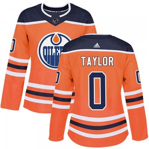 Women's Adidas Edmonton Oilers Ty Taylor Orange r Home Jersey - Authentic