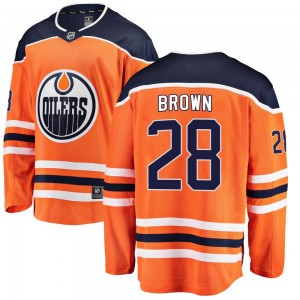 Men's Fanatics Branded Edmonton Oilers Connor Brown Orange Home Jersey - Breakaway