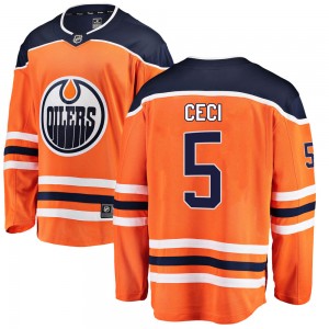 Men's Fanatics Branded Edmonton Oilers Cody Ceci Orange Home Jersey - Breakaway