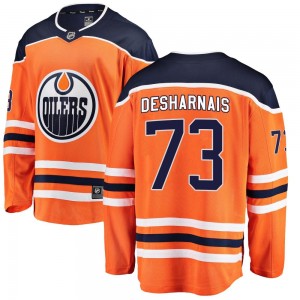 Men's Fanatics Branded Edmonton Oilers Vincent Desharnais Orange Home Jersey - Breakaway