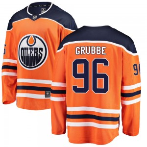 Men's Fanatics Branded Edmonton Oilers Jayden Grubbe Orange Home Jersey - Breakaway