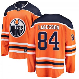 Men's Fanatics Branded Edmonton Oilers William Lagesson Orange Home Jersey - Breakaway