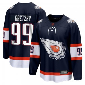 Men's Fanatics Branded Edmonton Oilers Wayne Gretzky Navy Special Edition 2.0 Jersey - Breakaway