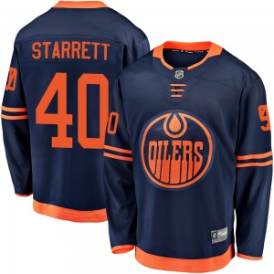 Men's Fanatics Branded Edmonton Oilers Shane Starrett Navy Alternate 2018/19 Jersey - Breakaway