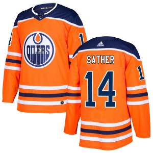 Youth Adidas Edmonton Oilers Glen Sather Orange r Home Jersey - Authentic
