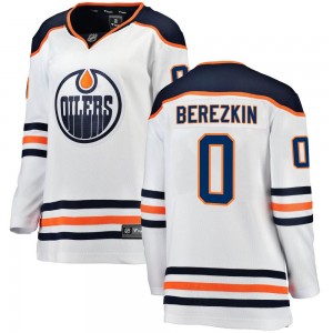 Women's Fanatics Branded Edmonton Oilers Maksim Berezkin White Away Jersey - Breakaway