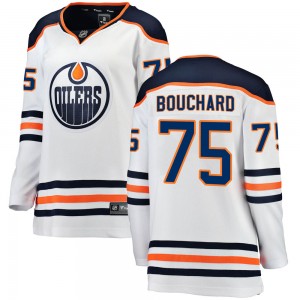Women's Fanatics Branded Edmonton Oilers Evan Bouchard White ized Away Jersey - Breakaway