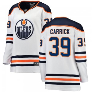 Women's Fanatics Branded Edmonton Oilers Sam Carrick White Away Jersey - Breakaway
