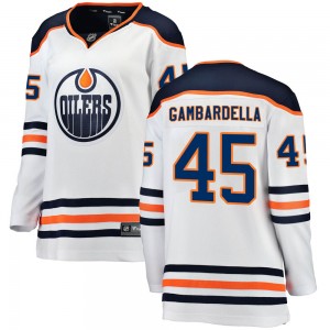 Women's Fanatics Branded Edmonton Oilers Joe Gambardella White Away Jersey - Breakaway