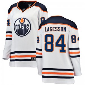Women's Fanatics Branded Edmonton Oilers William Lagesson White Away Jersey - Breakaway