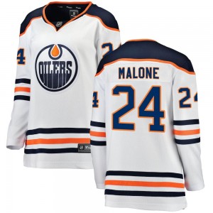 Women's Fanatics Branded Edmonton Oilers Brad Malone White Away Jersey - Breakaway