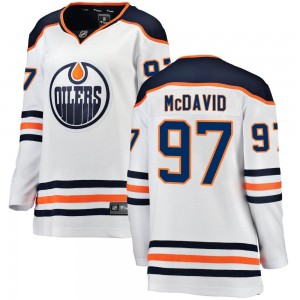 Women's Fanatics Branded Edmonton Oilers Connor McDavid White Away Breakaway Jersey - Authentic