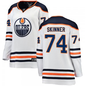 Women's Fanatics Branded Edmonton Oilers Stuart Skinner White Away Jersey - Breakaway