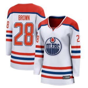 Women's Fanatics Branded Edmonton Oilers Connor Brown White 2020/21 Special Edition Jersey - Breakaway