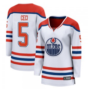 Women's Fanatics Branded Edmonton Oilers Cody Ceci White 2020/21 Special Edition Jersey - Breakaway