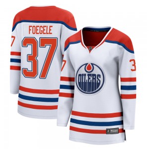 Women's Fanatics Branded Edmonton Oilers Warren Foegele White 2020/21 Special Edition Jersey - Breakaway