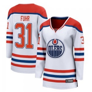 Women's Fanatics Branded Edmonton Oilers Grant Fuhr White 2020/21 Special Edition Jersey - Breakaway