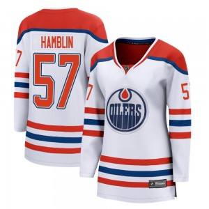 Women's Fanatics Branded Edmonton Oilers James Hamblin White 2020/21 Special Edition Jersey - Breakaway