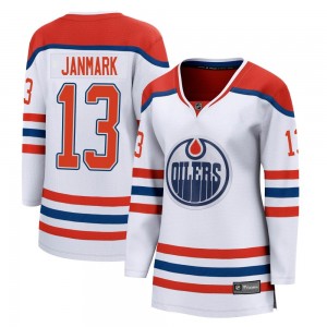 Women's Fanatics Branded Edmonton Oilers Mattias Janmark White 2020/21 Special Edition Jersey - Breakaway