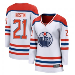 Women's Fanatics Branded Edmonton Oilers Klim Kostin White 2020/21 Special Edition Jersey - Breakaway