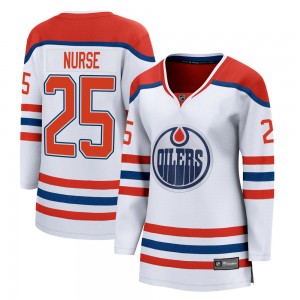 Women's Fanatics Branded Edmonton Oilers Darnell Nurse White 2020/21 Special Edition Jersey - Breakaway
