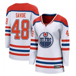 Women's Fanatics Branded Edmonton Oilers Carter Savoie White 2020/21 Special Edition Jersey - Breakaway