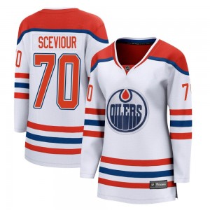 Women's Fanatics Branded Edmonton Oilers Colton Sceviour White 2020/21 Special Edition Jersey - Breakaway