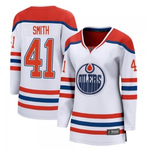 Women's Fanatics Branded Edmonton Oilers Mike Smith White 2020/21 Special Edition Jersey - Breakaway