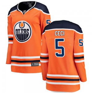 Women's Fanatics Branded Edmonton Oilers Cody Ceci Orange Home Jersey - Breakaway