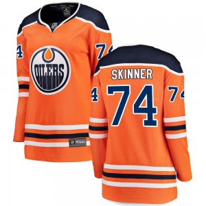 Women's Fanatics Branded Edmonton Oilers Stuart Skinner Orange Home Jersey - Breakaway